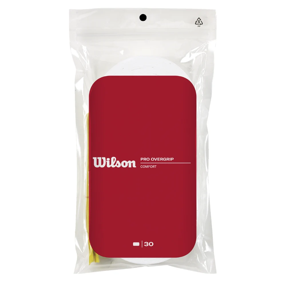 Wilson Pro Overgrip 30 Pack (White) - RacquetGuys.ca
