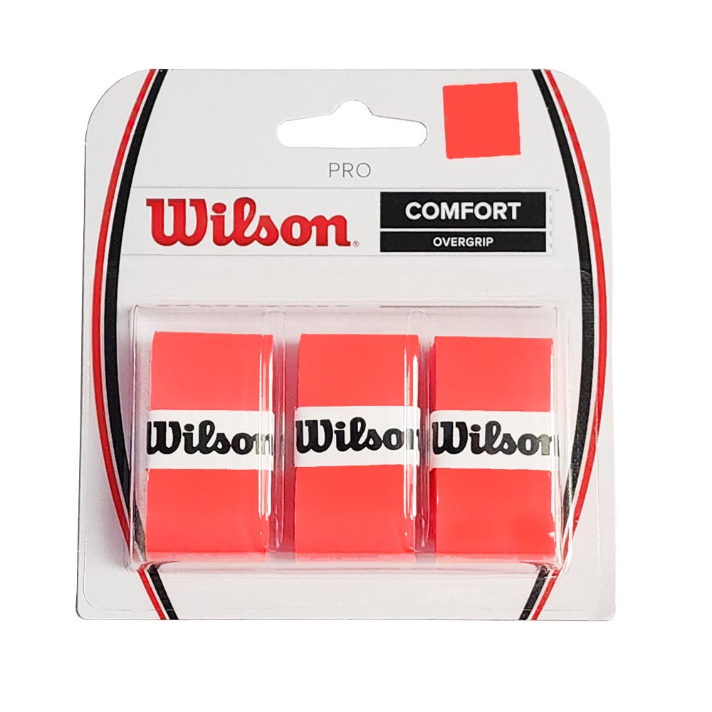 Wilson Pro Overgrip 3 Pack (Coral Orange) - RacquetGuys.ca