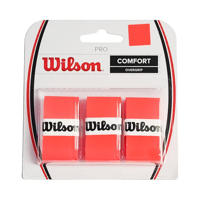 Wilson Pro Overgrip 3 Pack (Coral Orange) - RacquetGuys.ca