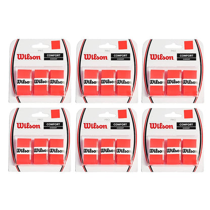 Wilson Pro Overgrip 3 Pack (Coral Orange) Box of 6 Packs