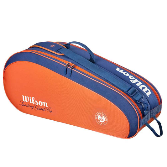 Wilson Roland Garros Team 6 Pack Racquet Bag (Clay/Navy) - RacquetGuys.ca