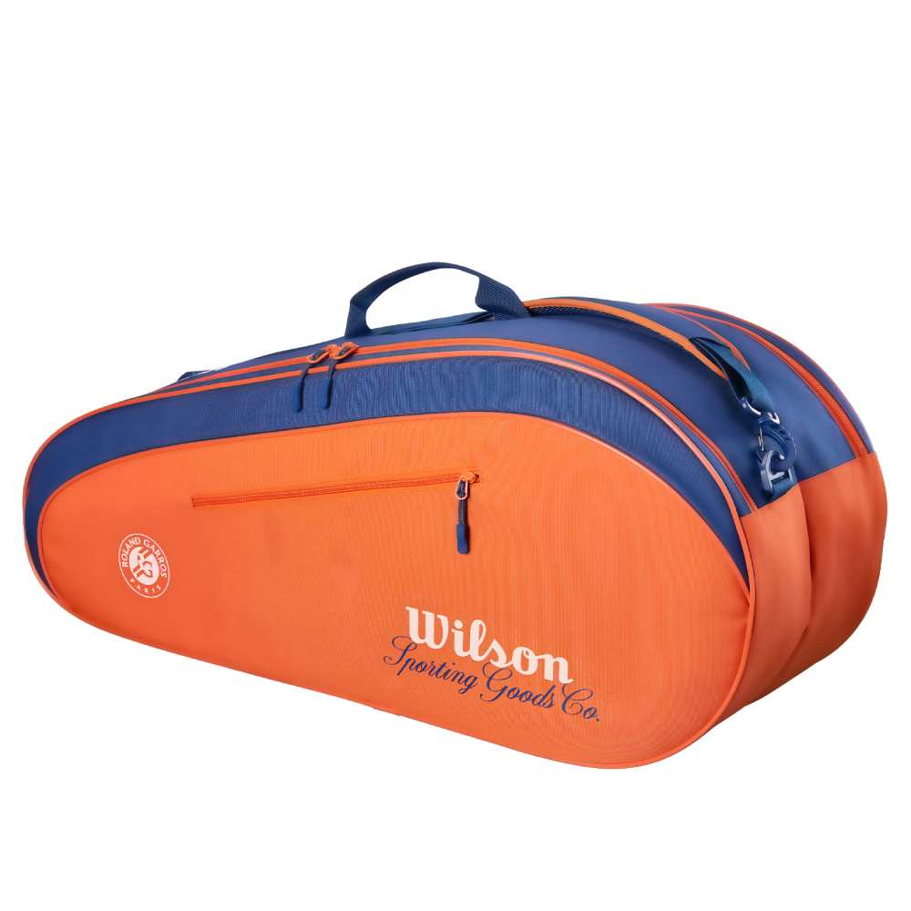 Wilson Roland Garros Team 6 Pack Racquet Bag (Clay/Navy) - RacquetGuys.ca