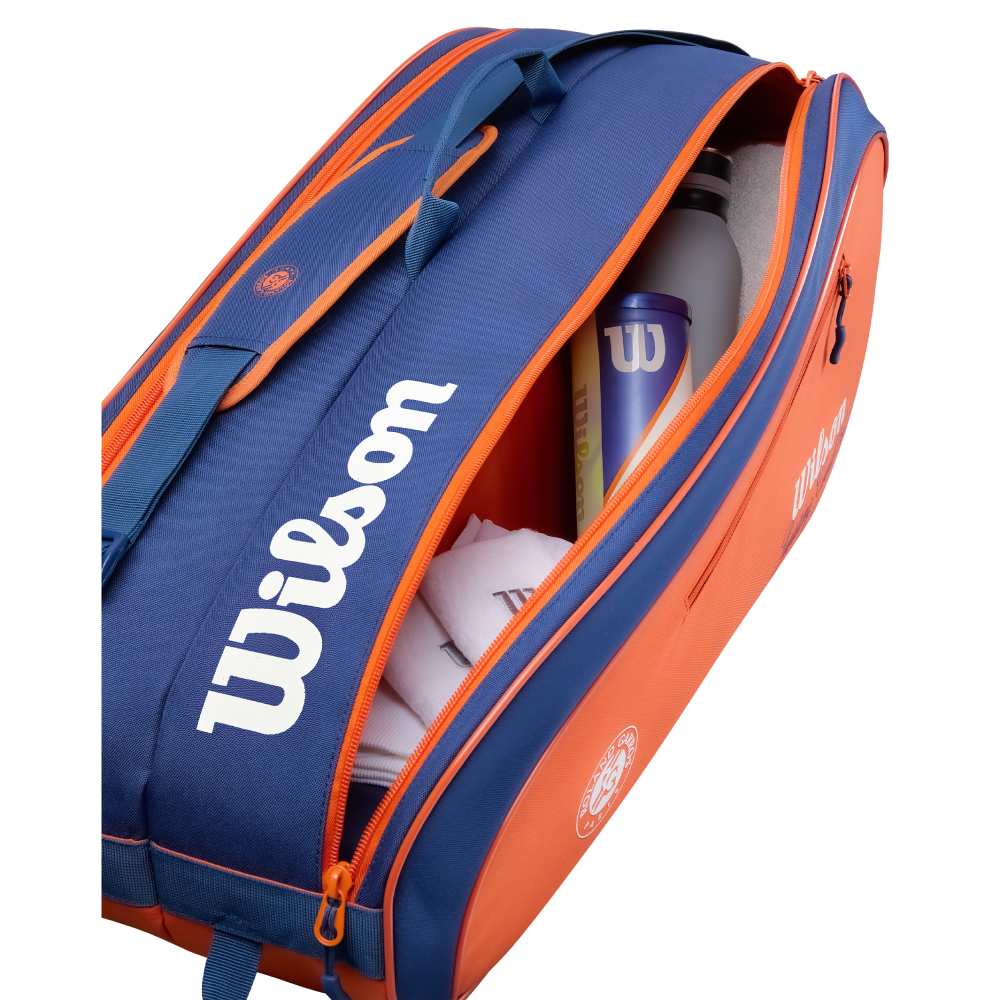 Wilson Roland Garros Team 6 Pack Racquet Bag (Clay/Navy) - RacquetGuys.ca