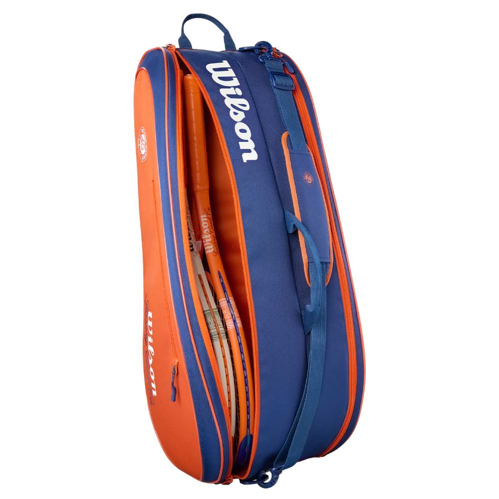 Wilson Roland Garros Team 6 Pack Racquet Bag (Clay/Navy) - RacquetGuys.ca