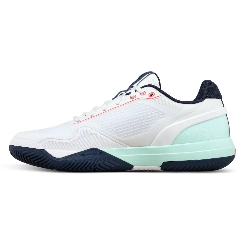 Wilson Rush Pro 5.0 Men's Tennis Shoe (White/Bay/Fier) - RacquetGuys.ca