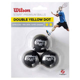 Wilson Staff Double Yellow Dot Squash Balls (3 Ball)