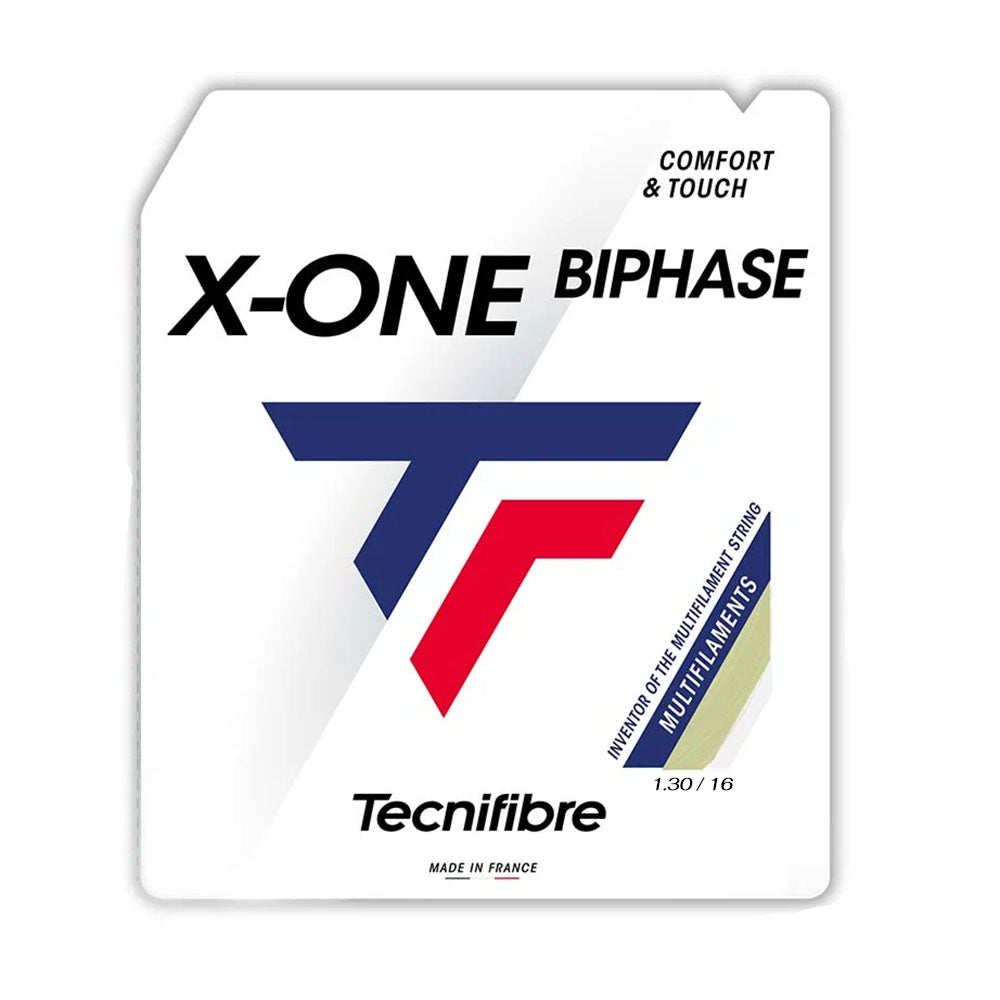Tecnifibre X-One Biphase 16/1.30 Tennis String (Natural) - RacquetGuys.ca