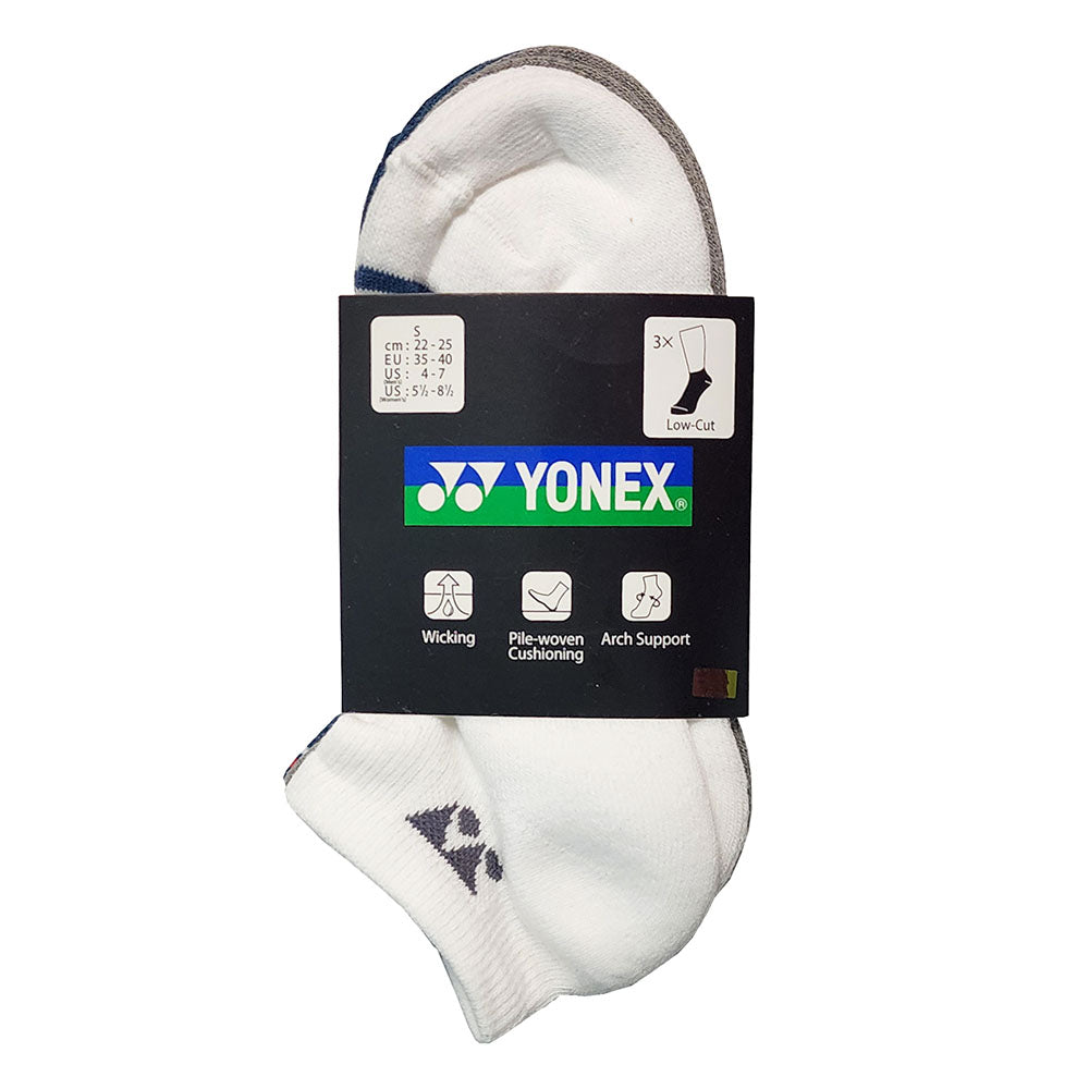 Yonex Quarter 3-Pairs Socks (Assorted) - RacquetGuys.ca