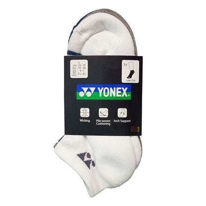Yonex Quarter 3-Pairs Socks (Assorted) - RacquetGuys.ca