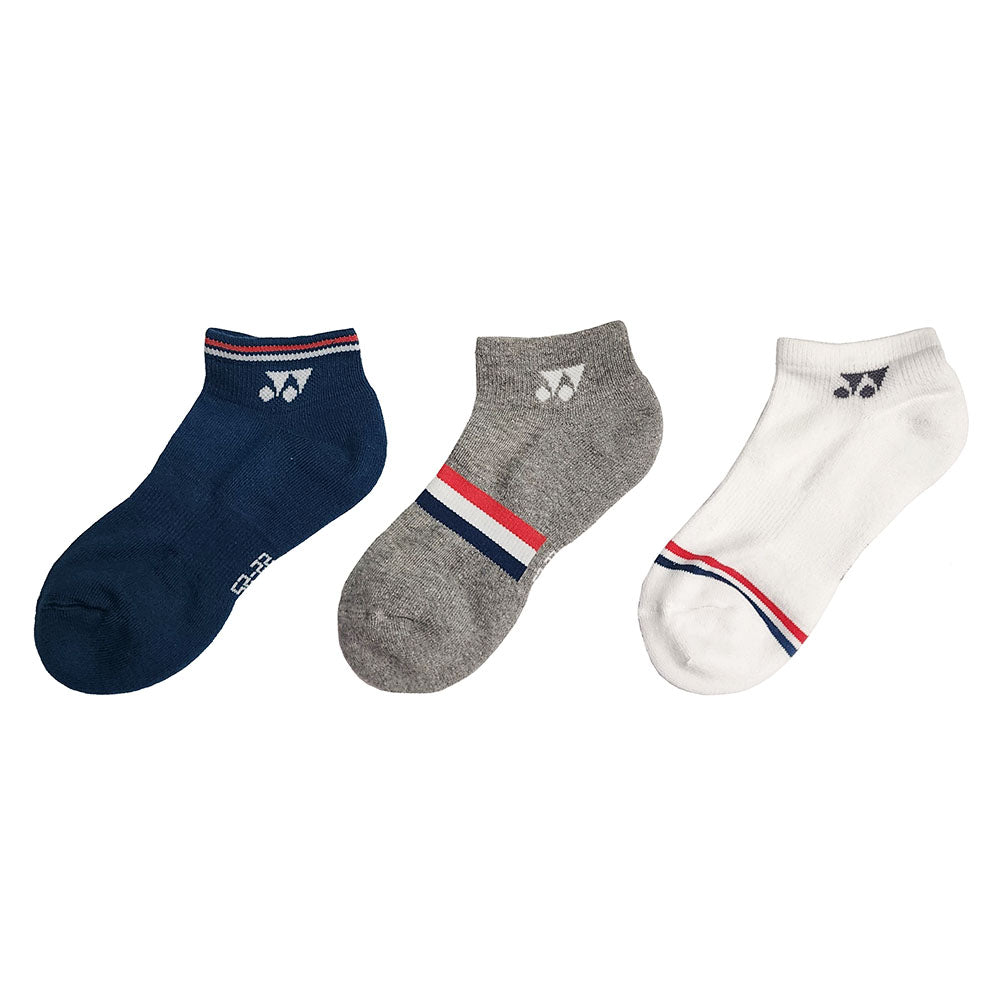 Yonex Quarter 3-Pairs Socks (Assorted) - RacquetGuys.ca
