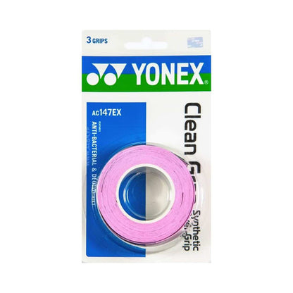 Yonex Clean Grap Overgrips 3 Pack (Pink/Lavender) - RacquetGuys.ca