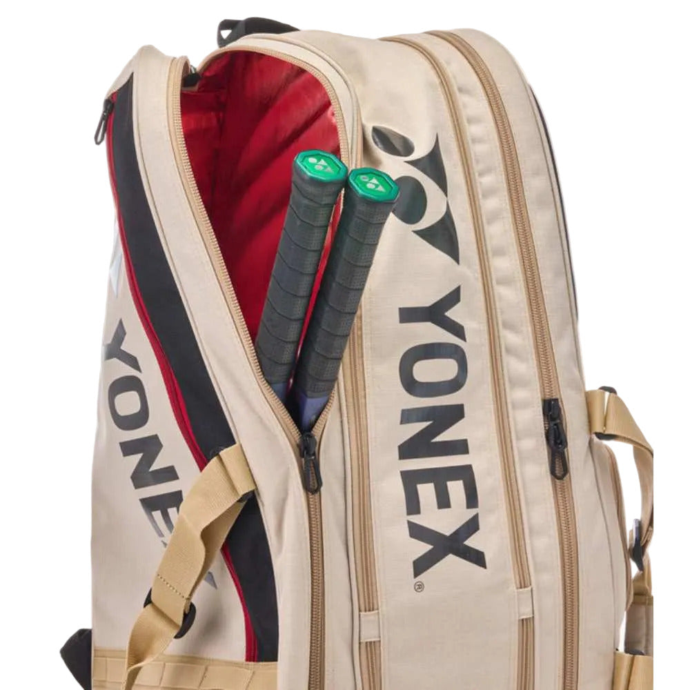 Yonex GearLogic 9-Racquet Bag (Beige) - RacquetGuys.ca
