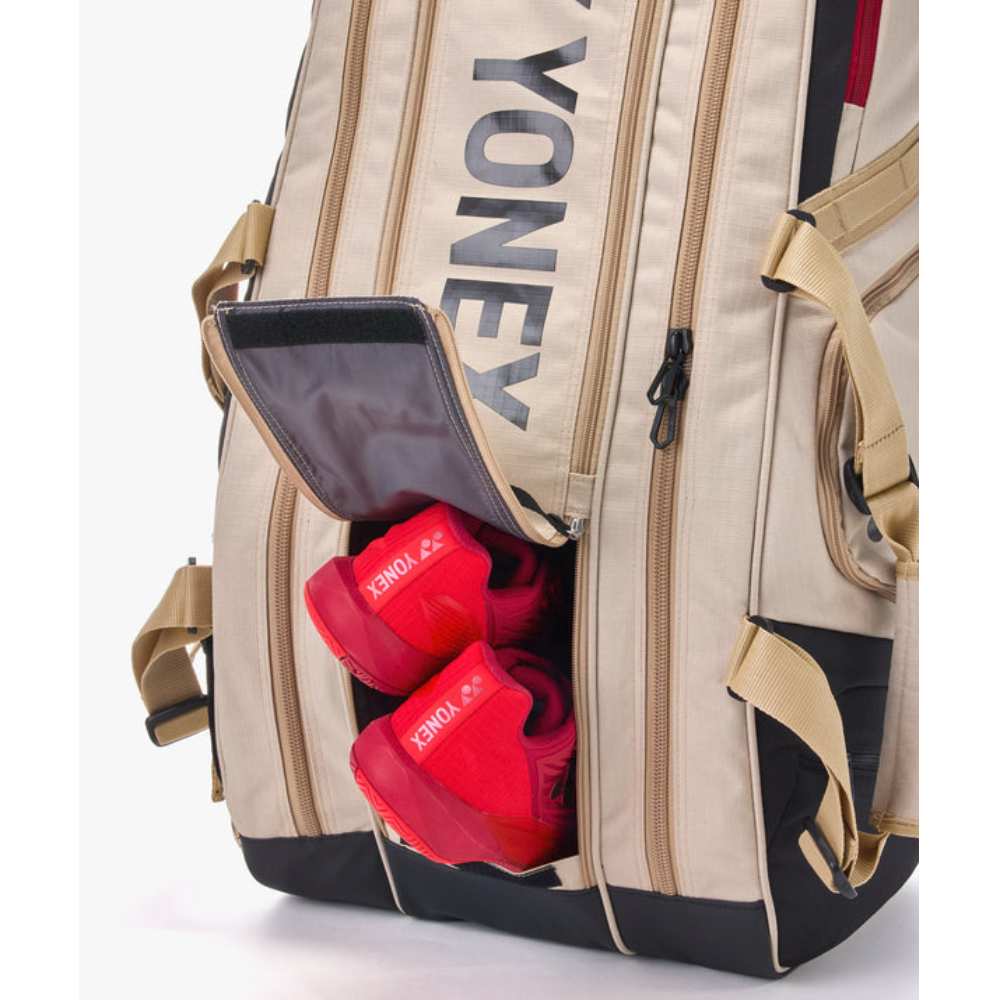 Yonex GearLogic 9-Racquet Bag (Beige) - RacquetGuys.ca
