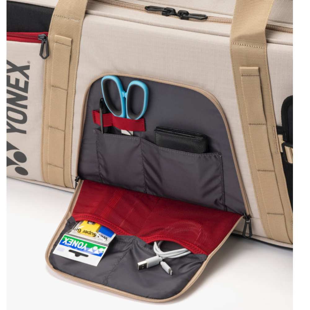 Yonex GearLogic Tournament Racquet Bag (Beige) - RacquetGuys.ca