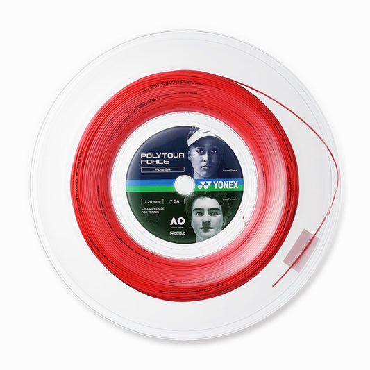 Yonex Poly Tour Force 17/1.20 Tennis String Reel (Red)