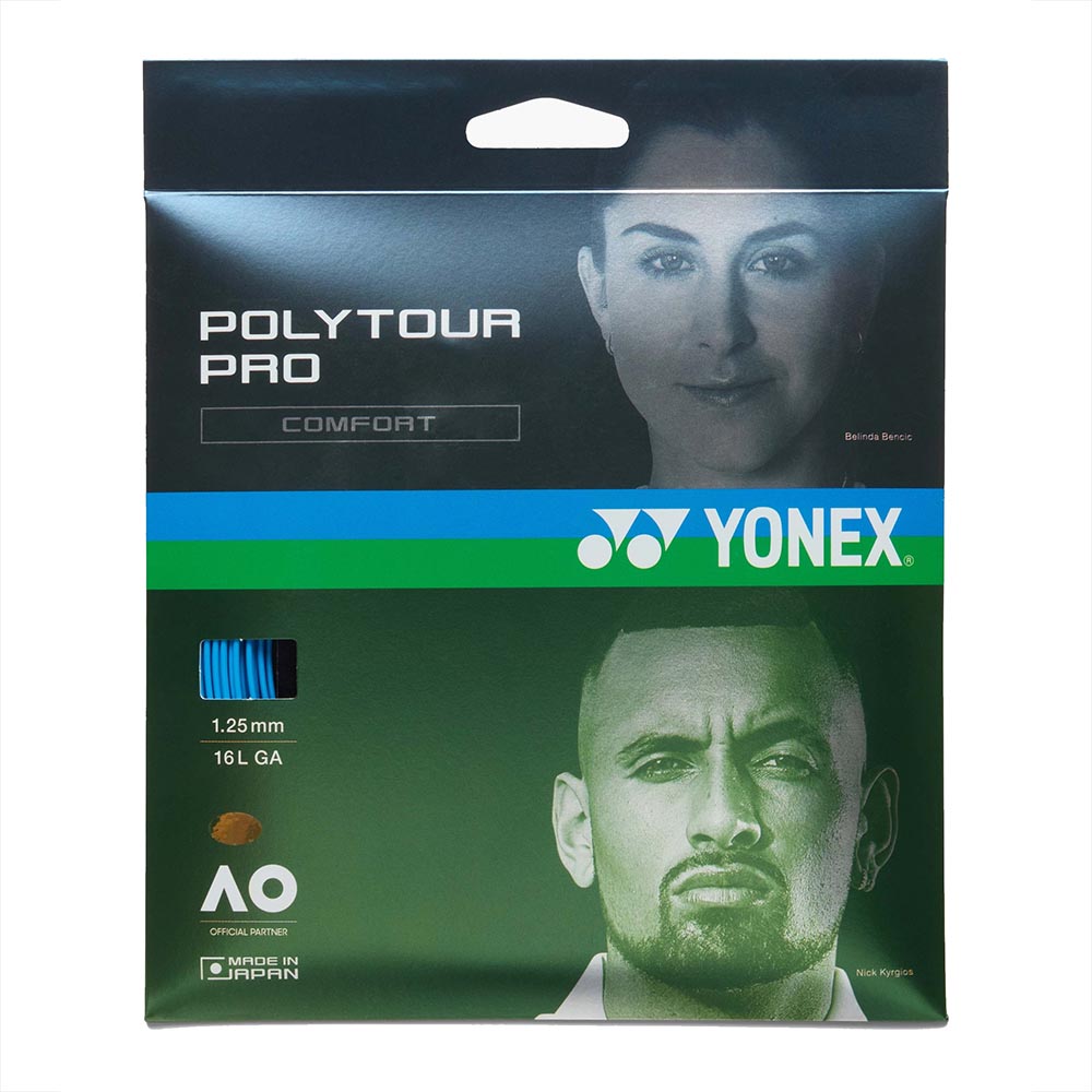 Yonex Poly Tour Pro 16L/1.25 Tennis String (Blue) - RacquetGuys.ca