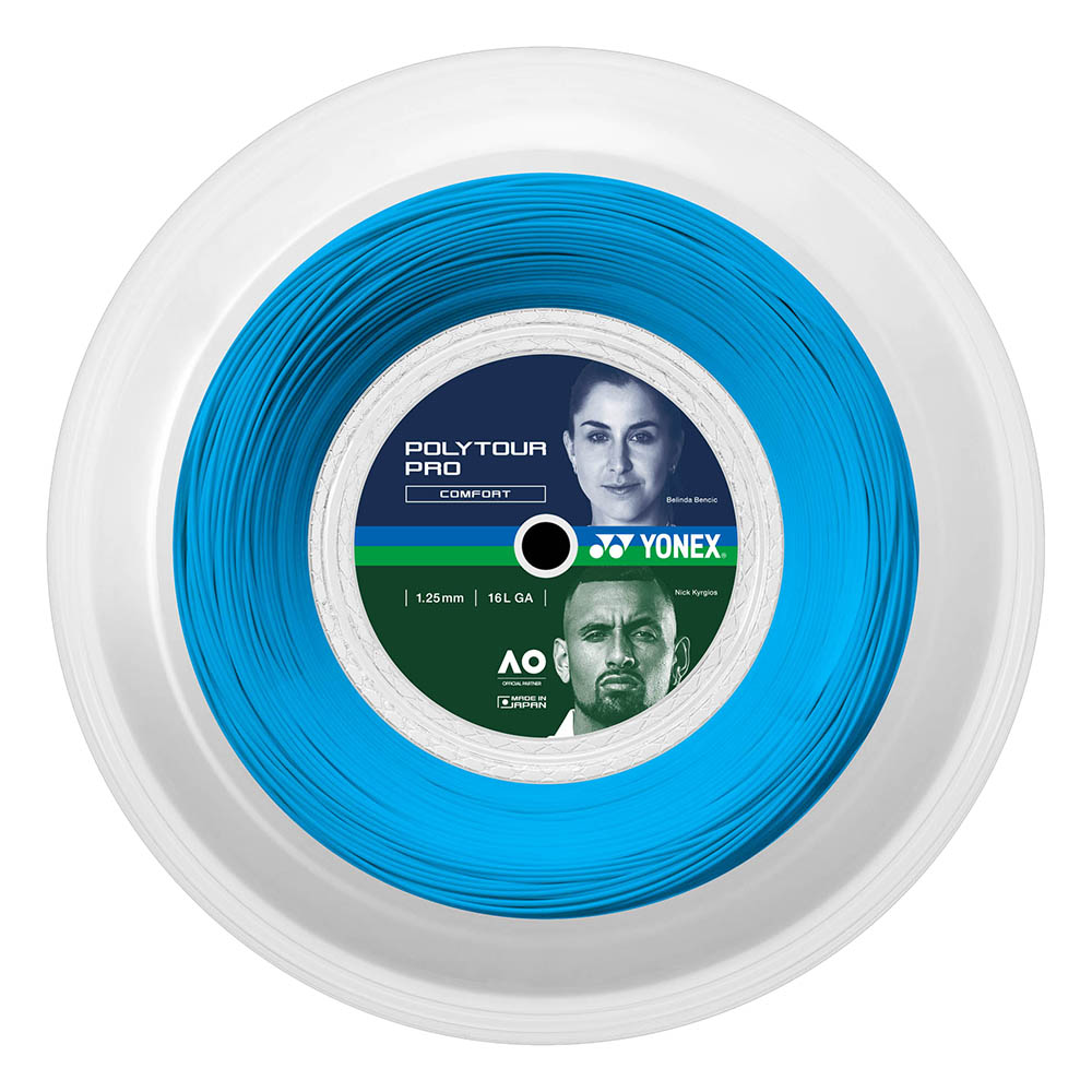 Yonex Poly Tour Pro 16L/1.25 Tennis String Reel (Blue) - RacquetGuys.ca