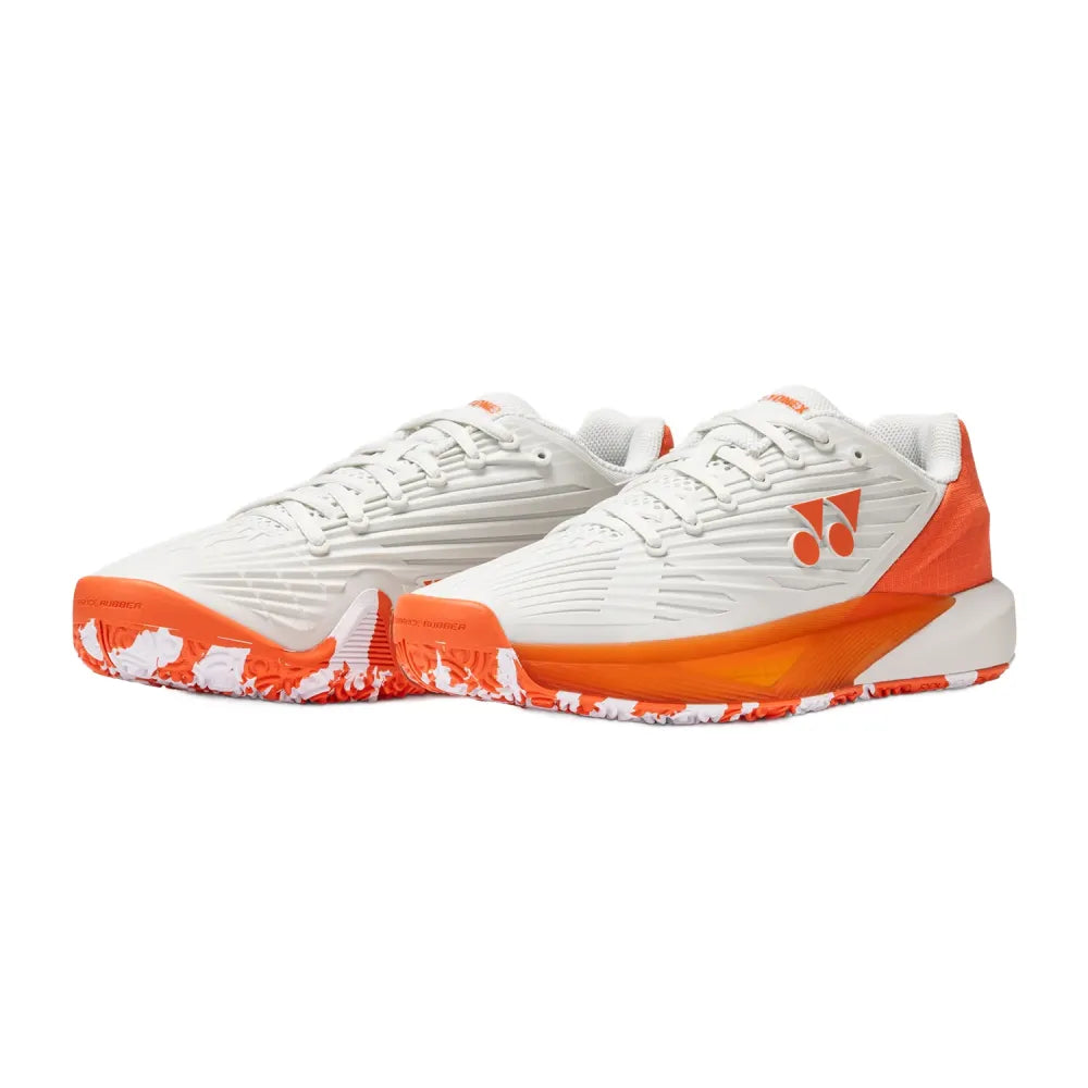 Yonex Power Cushion Eclipsion 5 Clay Men's Tennis Shoe (Silver/Orange) - RacquetGuys.ca