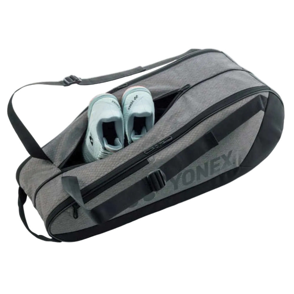 Yonex Team 6-Racquet Bag (Grey Black) - RacquetGuys.ca