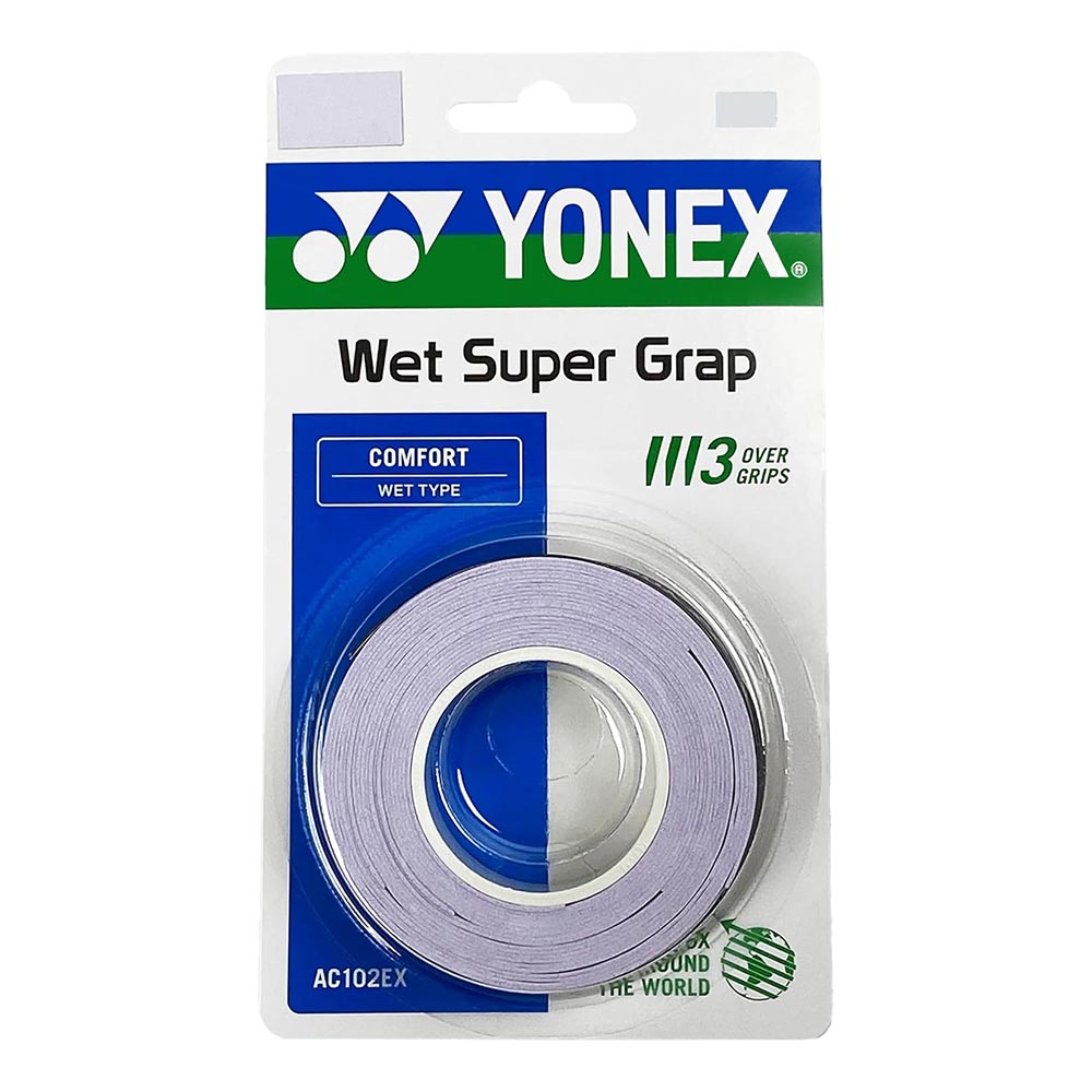 Yonex Wet Super Grap Overgrip 3 Pack (Pale Lilac) - RacquetGuys.ca