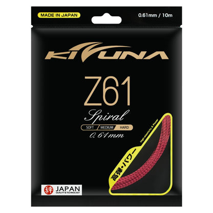 Kizuna Z61S Badminton String (Red/Black) - RacquetGuys.ca