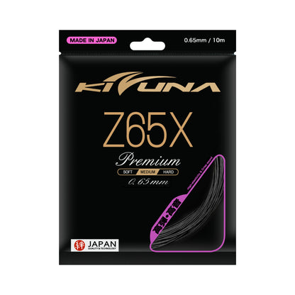 Kizuna Z65X Badminton String (Black) - RacquetGuys.ca