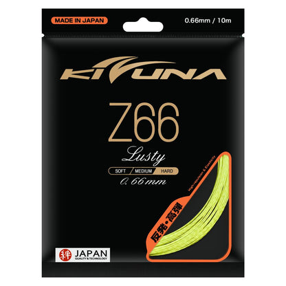 Kizuna Z66L Badminton String (Yellow) - RacquetGuys.ca