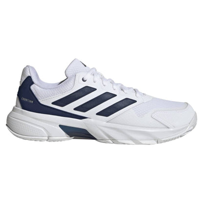 adidas CourtJam Control 3 Men's Tennis Shoe (White/Dark Blue) - RacquetGuys.ca