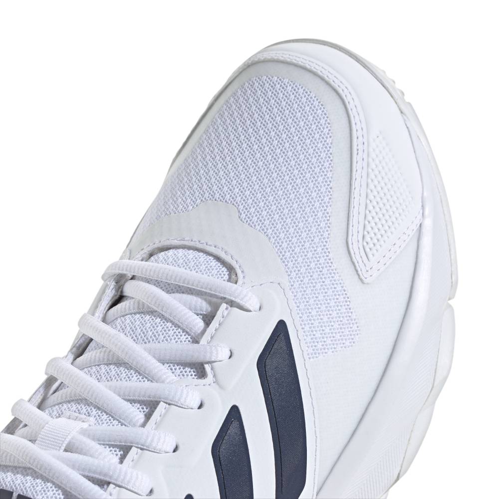 adidas CourtJam Control 3 Men's Tennis Shoe (White/Dark Blue) - RacquetGuys.ca