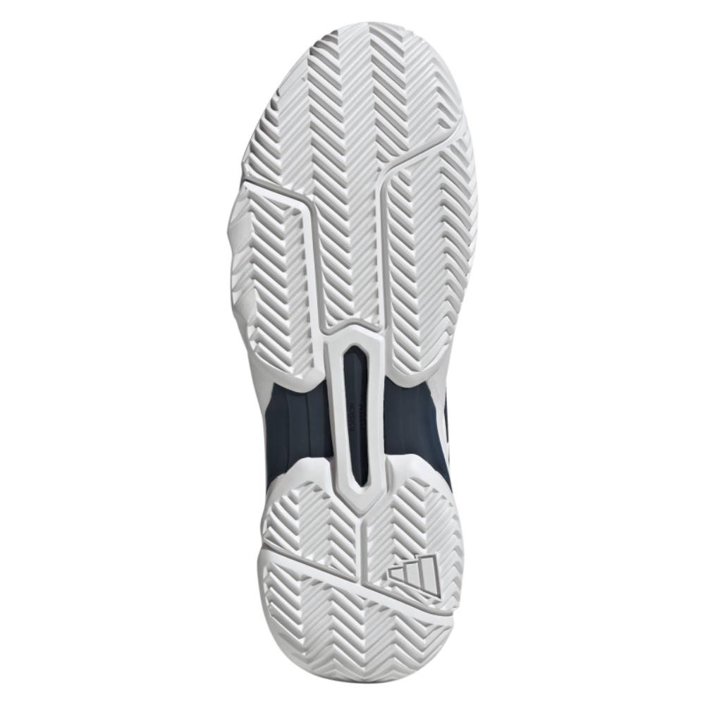 adidas CourtJam Control 3 Men's Tennis Shoe (White/Dark Blue) - RacquetGuys.ca
