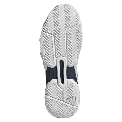 adidas CourtJam Control 3 Men's Tennis Shoe (White/Dark Blue) - RacquetGuys.ca