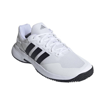 adidas GameCourt 2 Men's Tennis Shoe (White/Black) - RacquetGuys.ca
