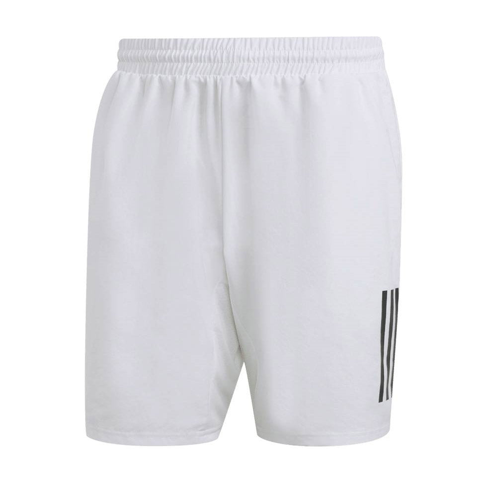 adidas Men's 3 Stripe Club 9-Inch Short (White) - RacquetGuys.ca