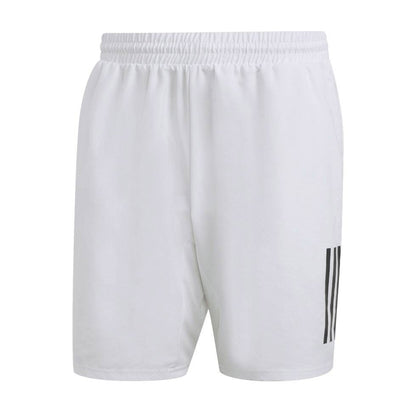 adidas Men's 3 Stripe Club 9-Inch Short (White) - RacquetGuys.ca