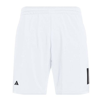 adidas Men's 3 Stripe Club 9-Inch Short (White) - RacquetGuys.ca