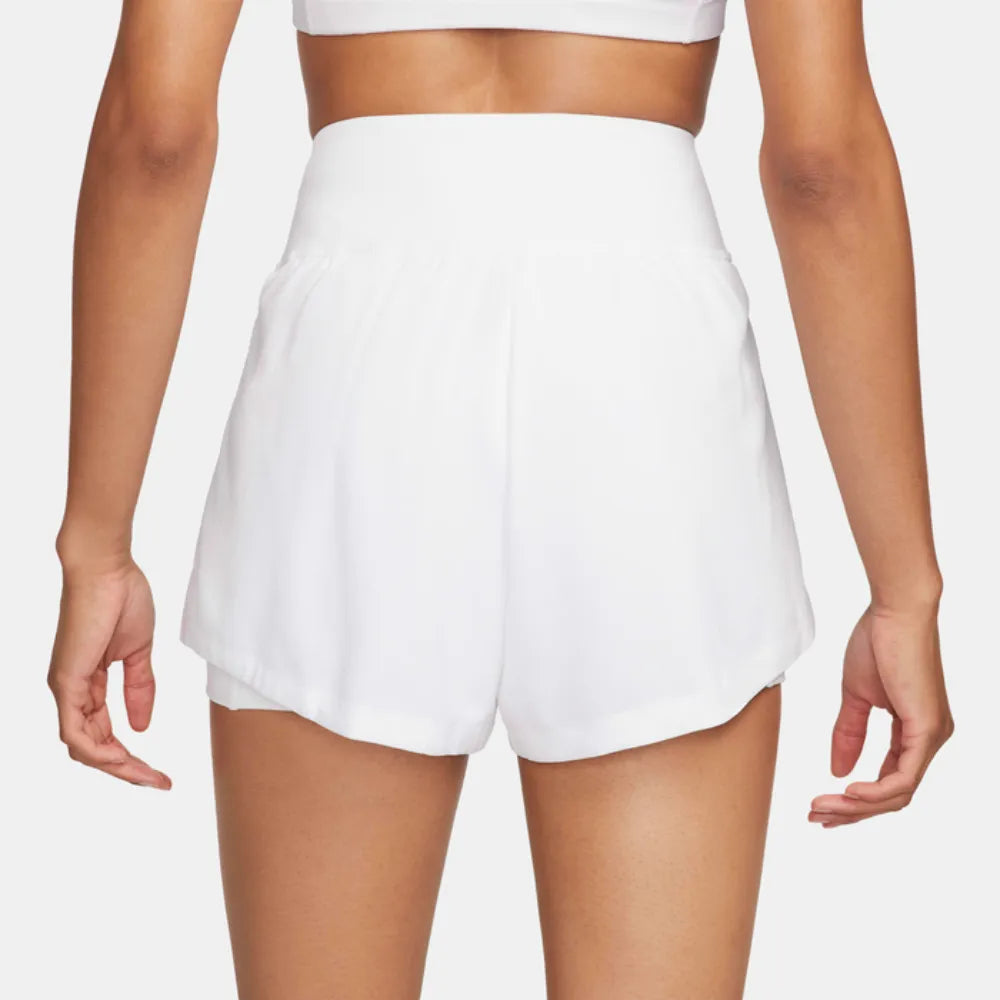 Nike Women's Dri-FIT Advantage Short (White/Black) - RacquetGuys.ca