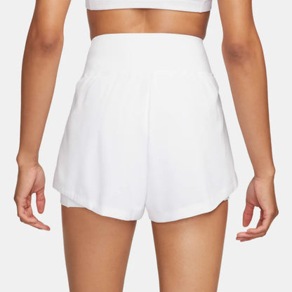 Nike Women's Dri-FIT Advantage Short (White/Black) - RacquetGuys.ca