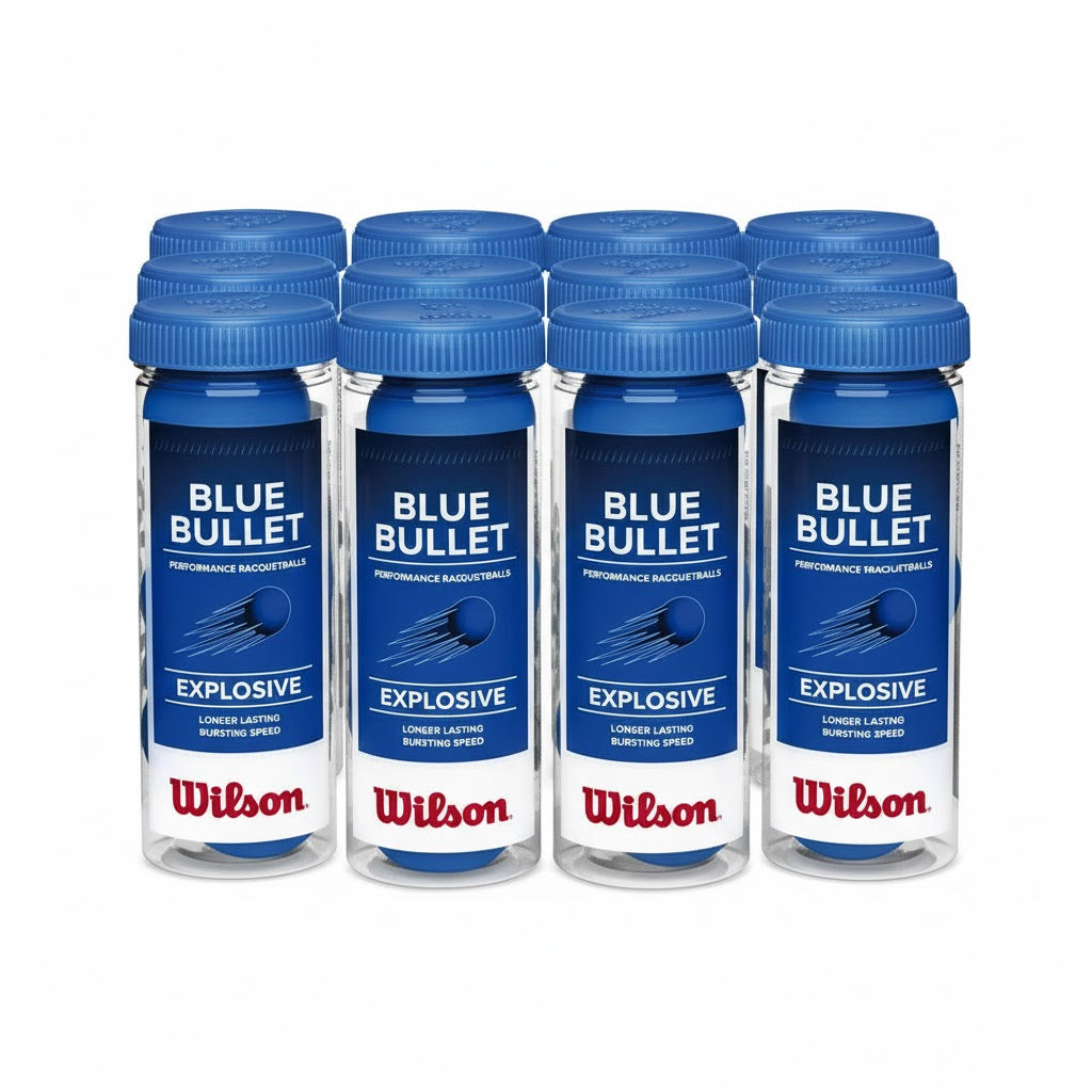 Wilson Blue Bullet Racquetballs 3 Ball Can (Case of 12 Cans) - RacquetGuys.ca