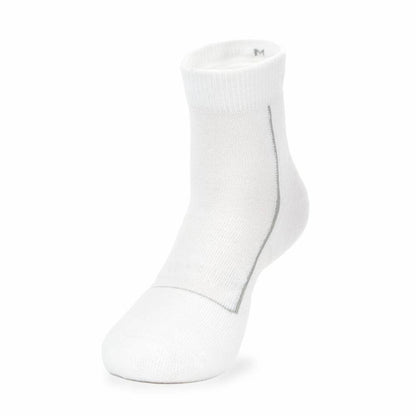 Thorlo Unisex Pickleball Light Cushion Ankle Socks (White/Grey) - RacquetGuys.ca