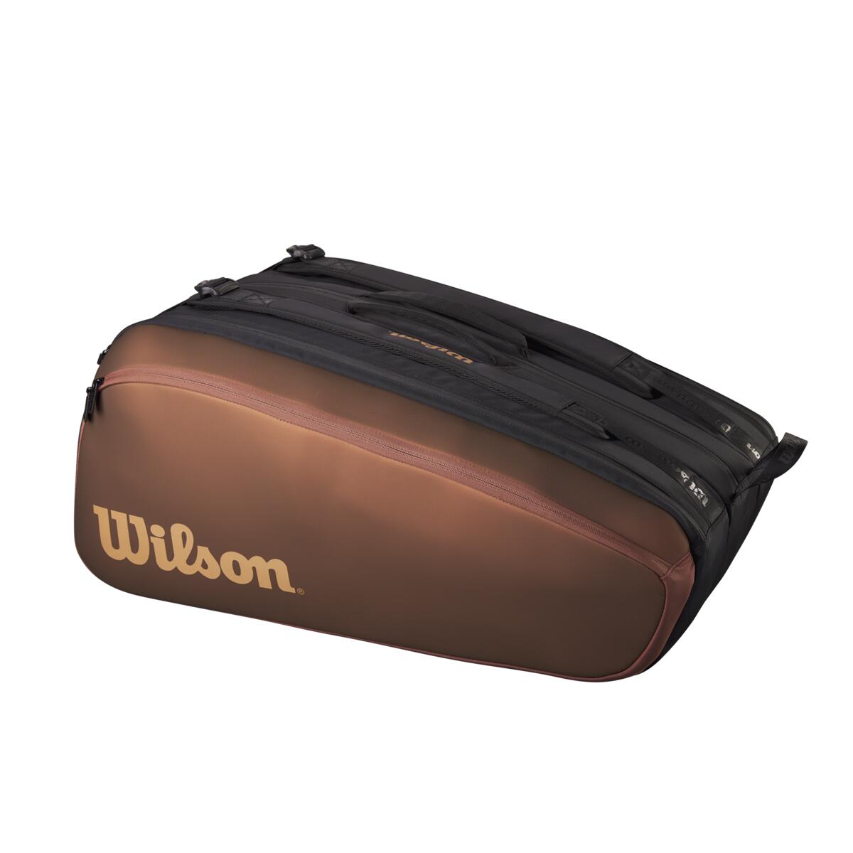 Wilson Pro Staff v14 Super Tour 15 Pack Racquet Bag (Bronze) - RacquetGuys.ca