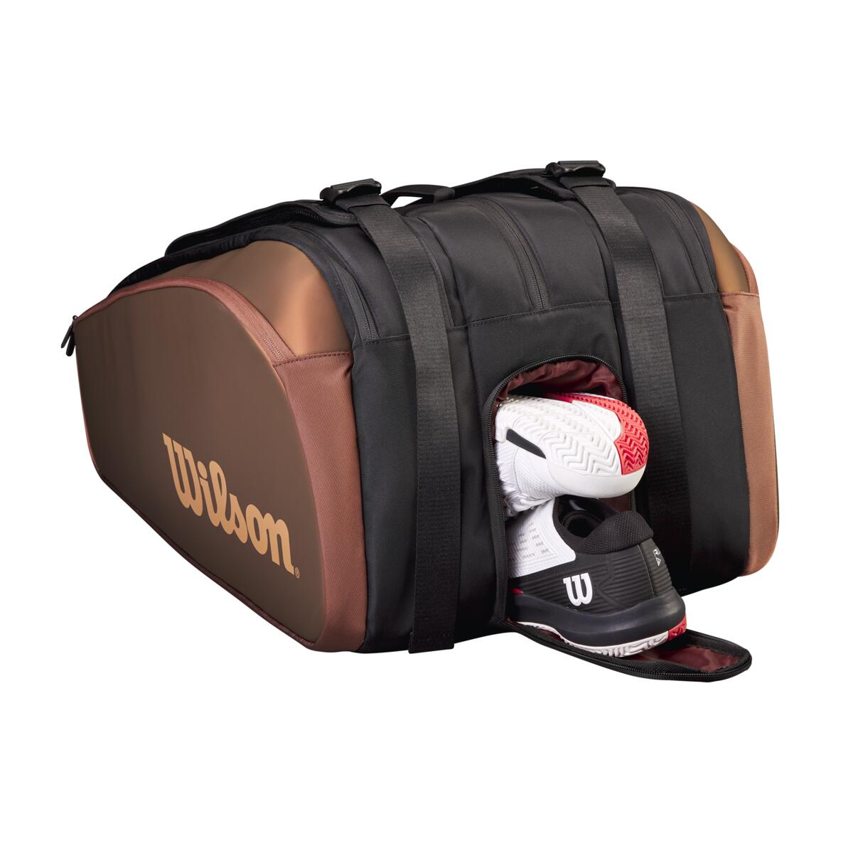 Wilson Pro Staff v14 Super Tour 15 Pack Racquet Bag (Bronze) - RacquetGuys.ca
