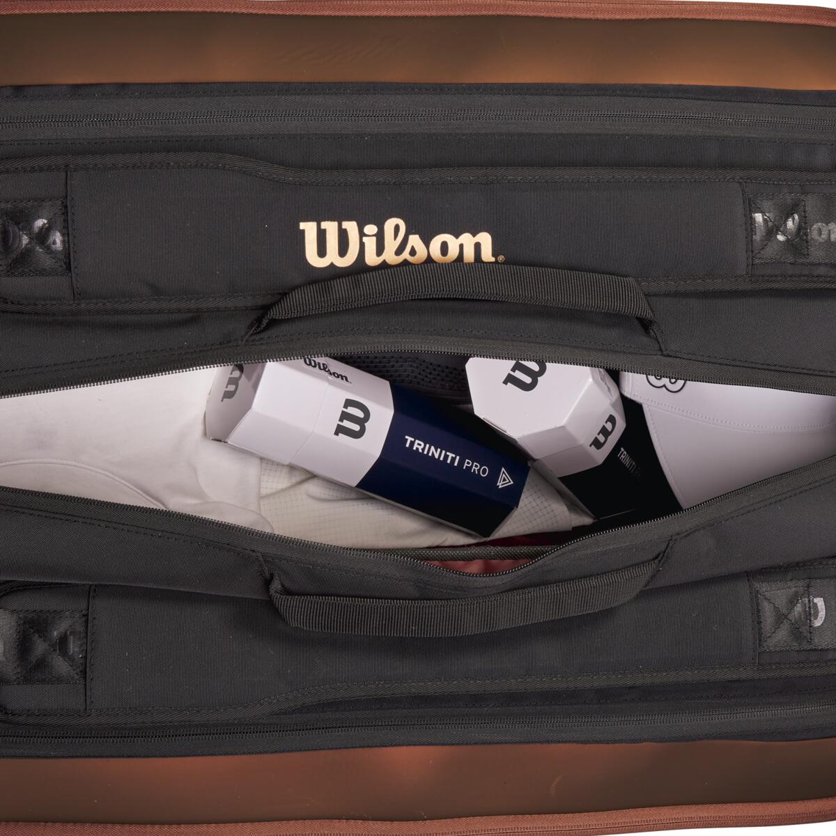 Wilson Pro Staff v14 Super Tour 15 Pack Racquet Bag (Bronze) - RacquetGuys.ca