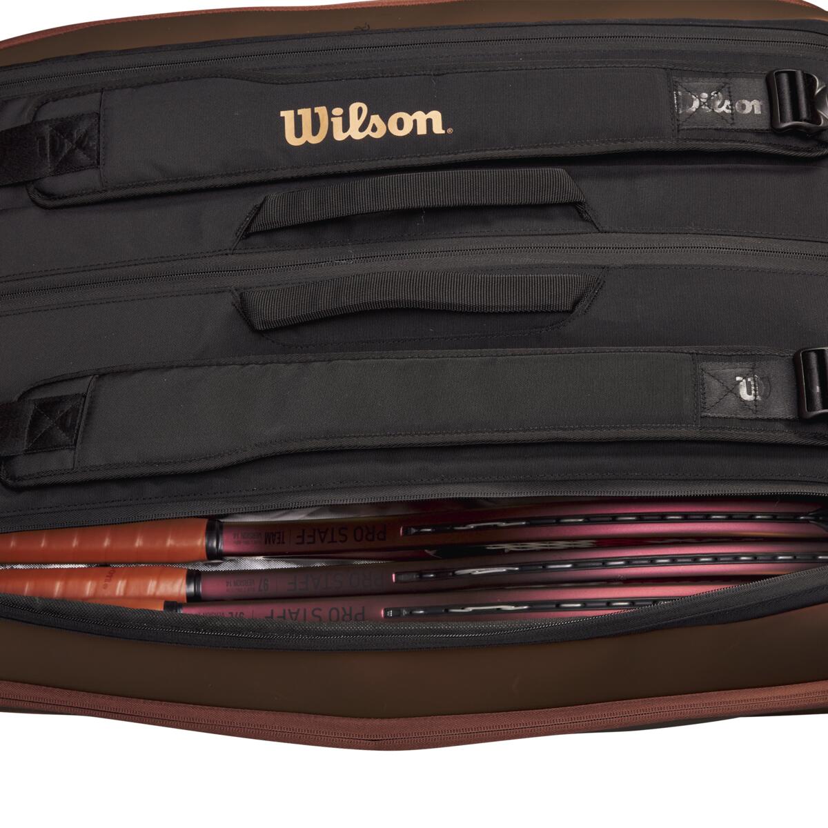 Wilson Pro Staff v14 Super Tour 15 Pack Racquet Bag (Bronze) - RacquetGuys.ca