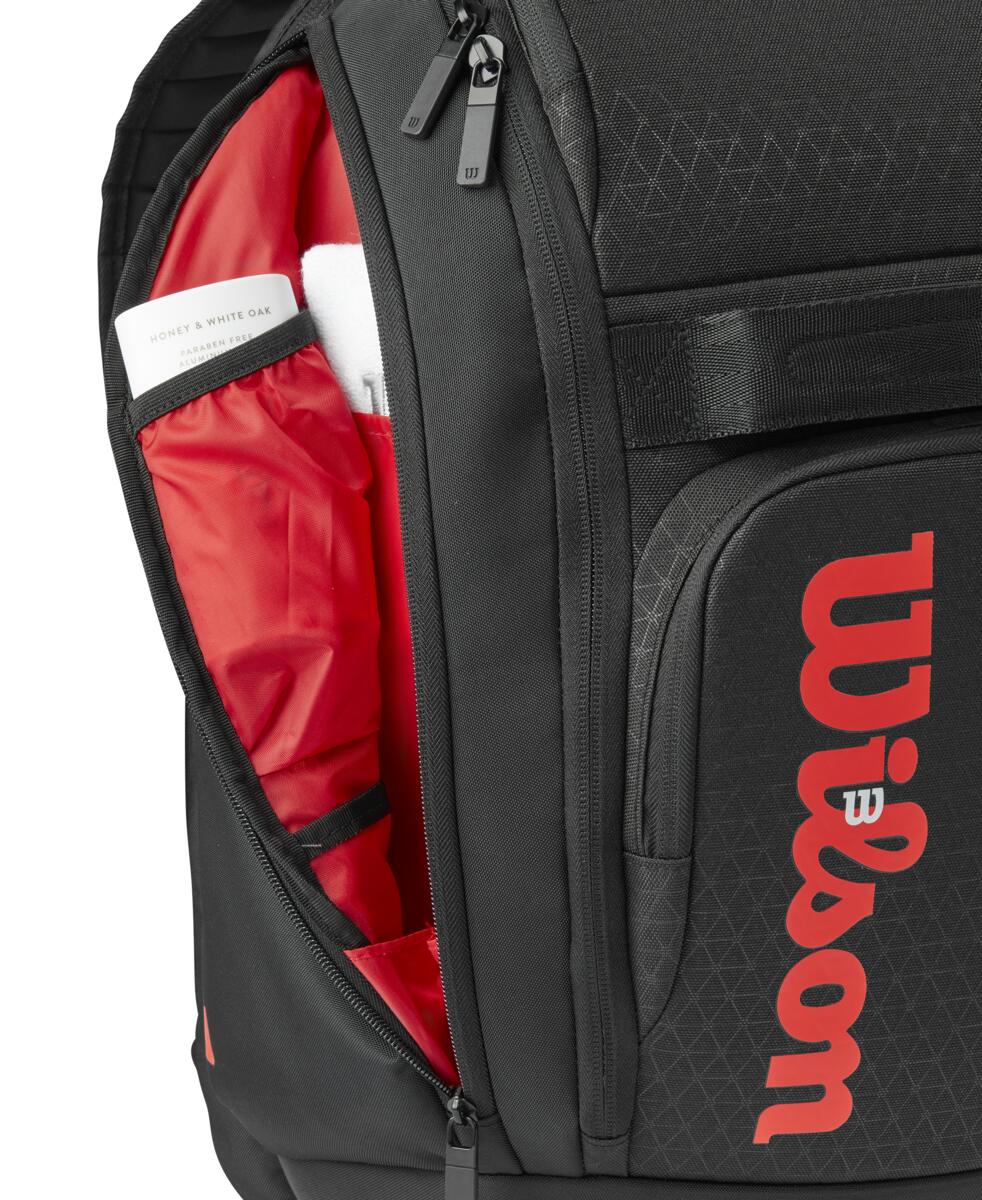 Wilson Clash v3 Backpack Racquet Bag (Black/Infrared) - RacquetGuys.ca