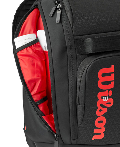 Wilson Clash v3 Backpack Racquet Bag (Black/Infrared) - RacquetGuys.ca