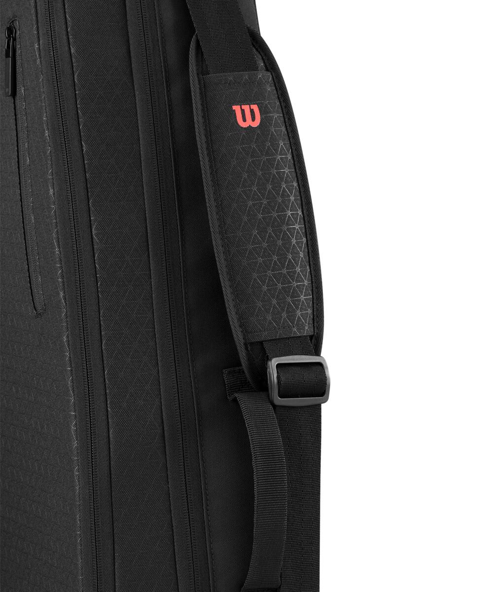 Wilson Clash v3 3 Pack Racquet Bag (Black/Infrared) - RacquetGuys.ca