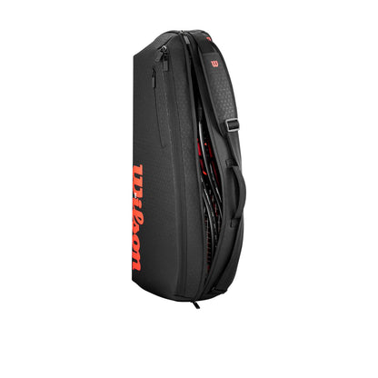 Wilson Clash v3 3 Pack Racquet Bag (Black/Infrared) - RacquetGuys.ca