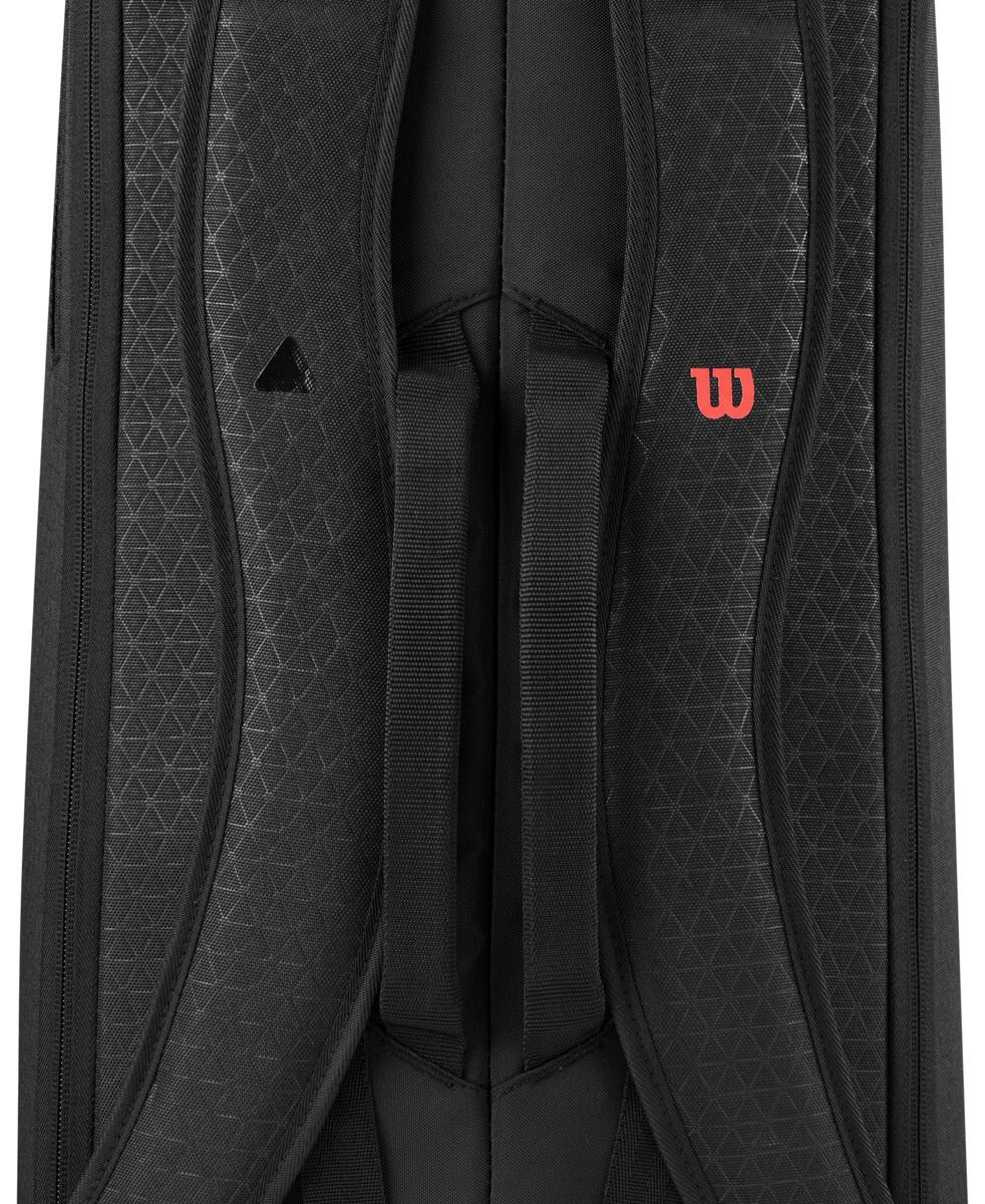 Wilson Clash v3 6 Pack Racquet Bag (Black/Infrared) - RacquetGuys.ca