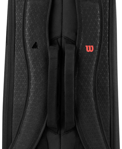 Wilson Clash v3 6 Pack Racquet Bag (Black/Infrared) - RacquetGuys.ca