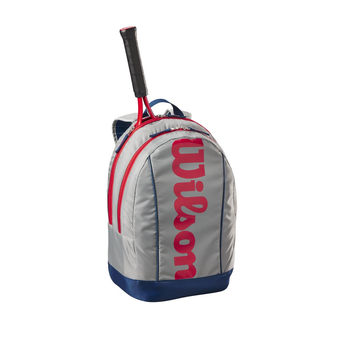 Wilson Junior Racquet Backpack (Grey/Blue/Red) - RacquetGuys.ca